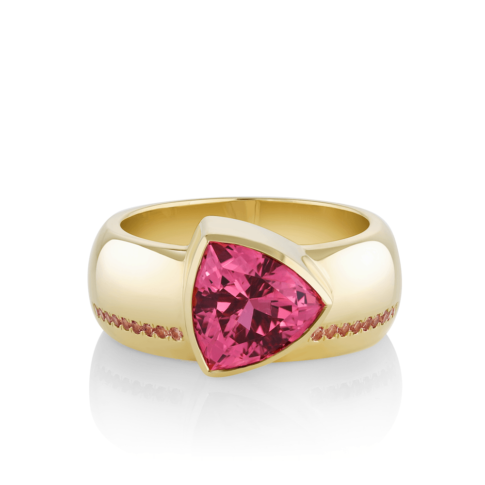Marrow Fine Jewelry Tourmaline Trillion Cigar Band