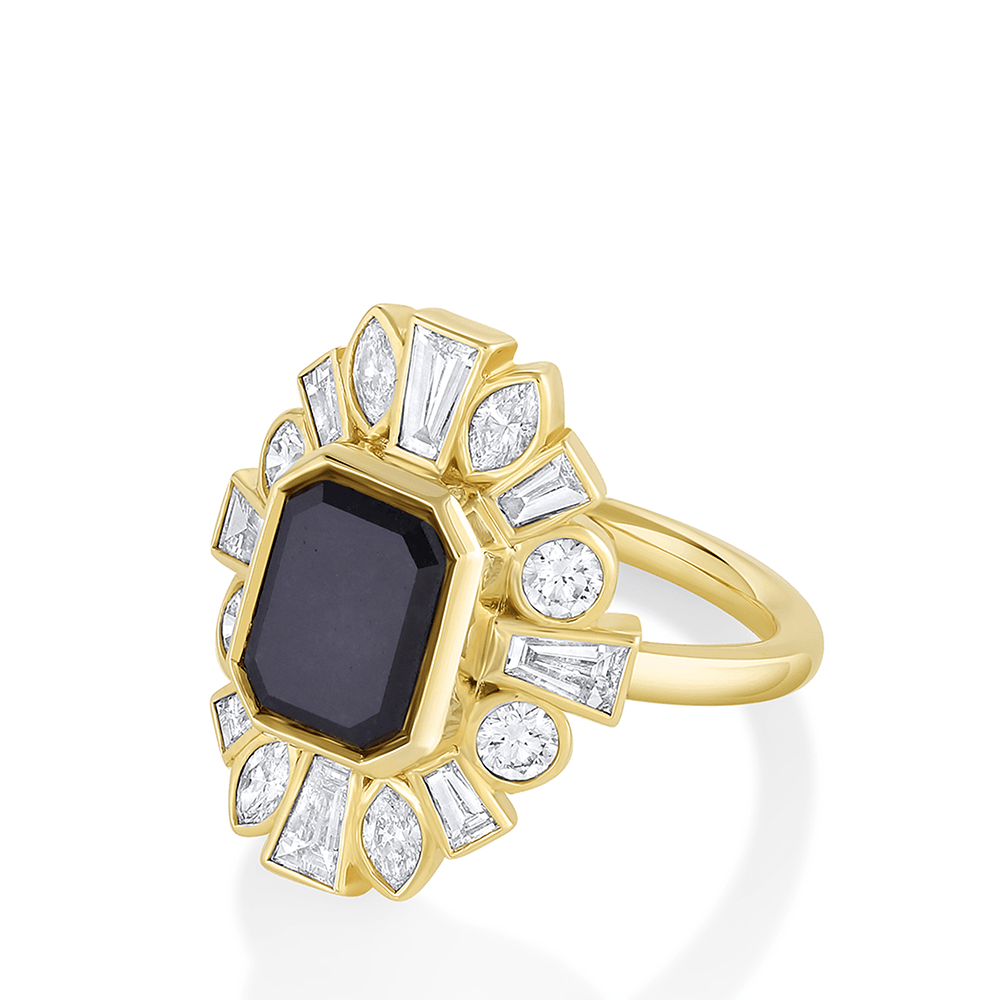 Marrow Fine Jewelry Black Diamond Ballerina Ring