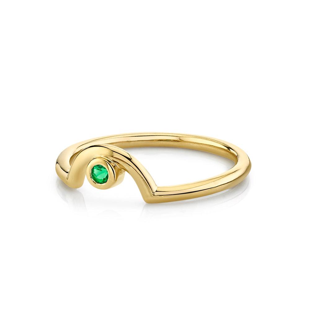 Marrow Fine Jewelry Emerald Arch Birthstone Ring