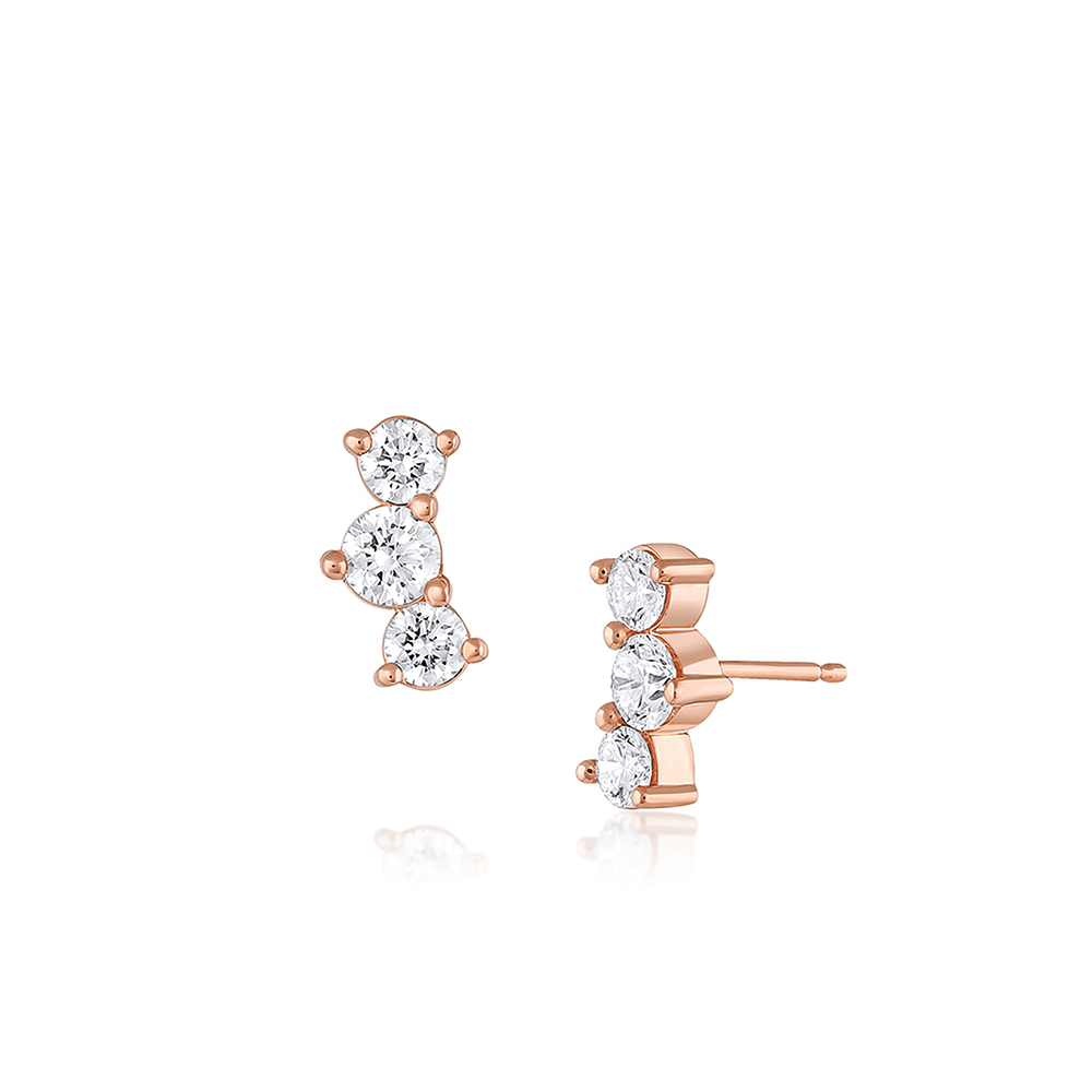 Marrow Fine Jewelry Large White Diamond Orion Studs