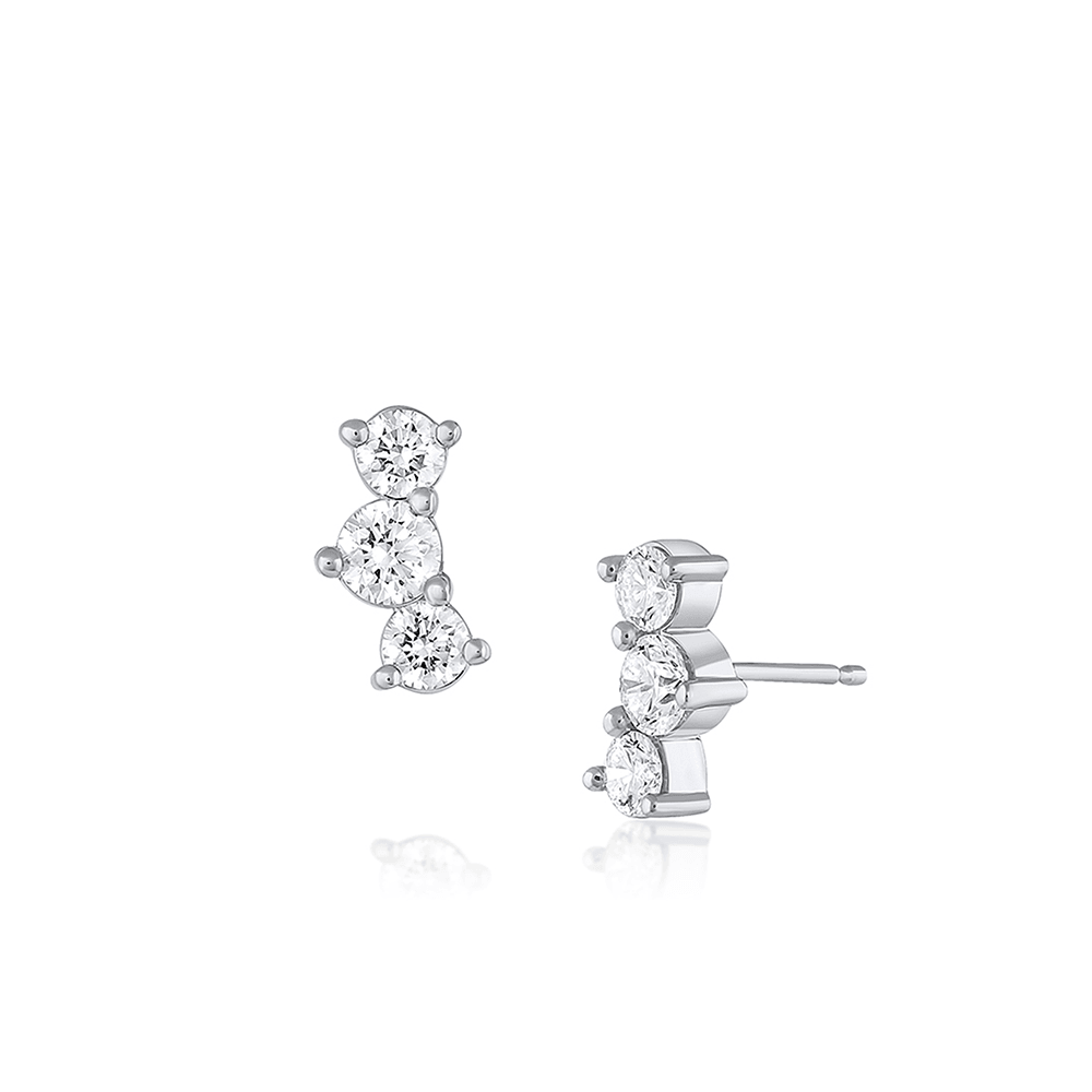 Marrow Fine Jewelry Large White Diamond Orion Studs