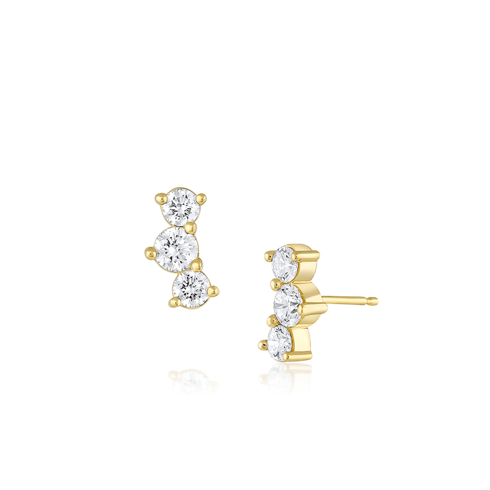 Marrow Fine Jewelry Large White Diamond Orion Studs
