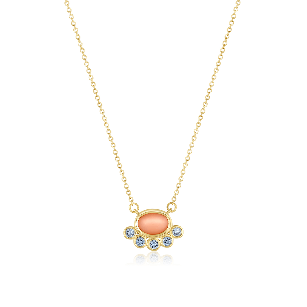 Milos Moonstone Bezel Necklace Marrow Fine