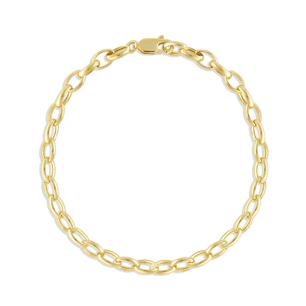 Marrow Fine Jewelry Peony Oval Chain Bracelet