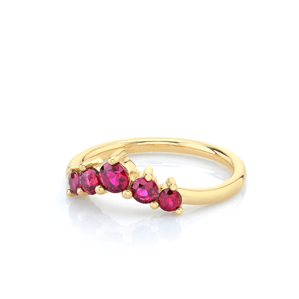 Marrow Fine Jewelry Ruby Headdress Stacking Jacket Ring