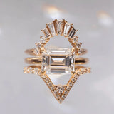 White Diamond Divine Triangle Ring - Marrow Fine