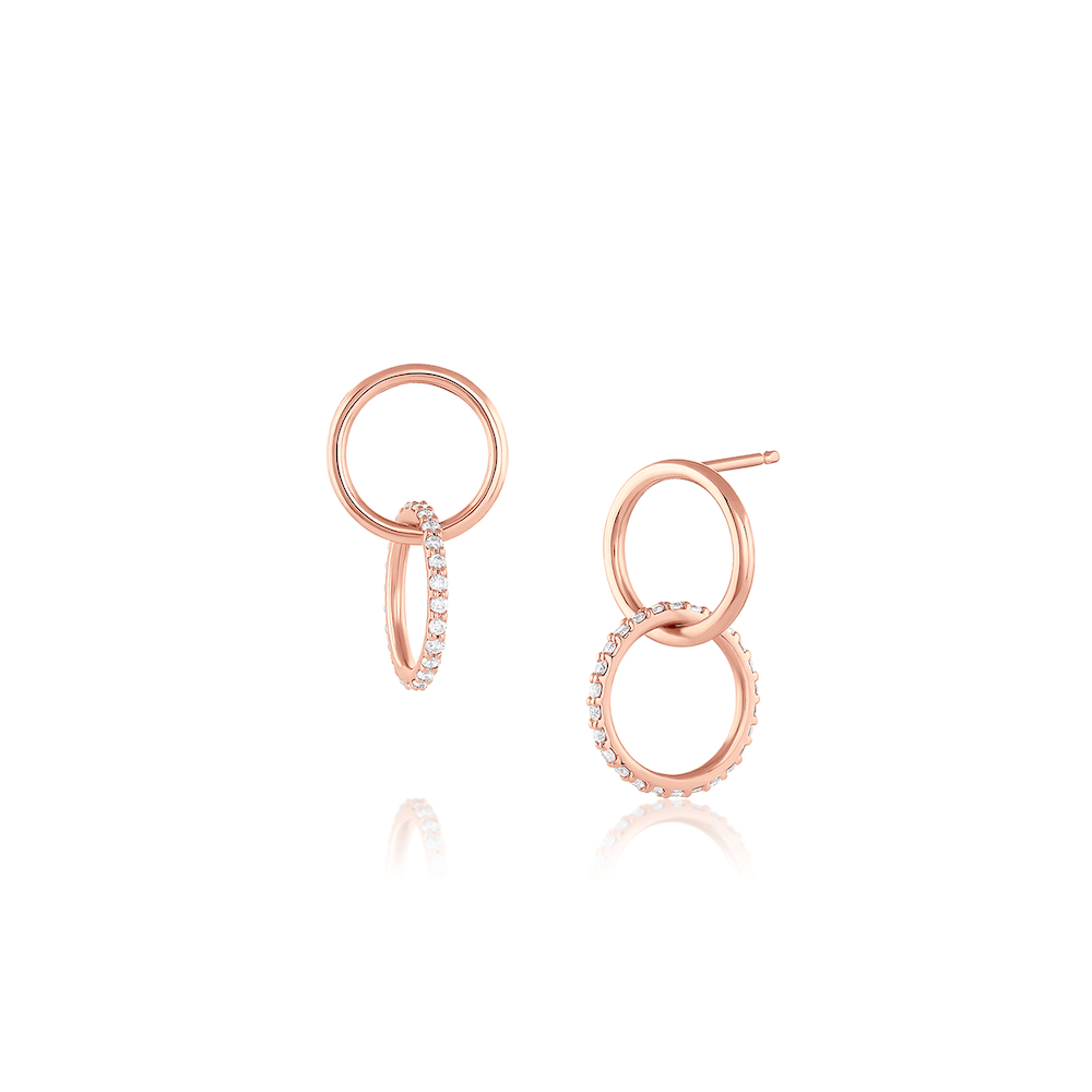 Marrow Fine Jewelry White Diamond Sway Hoops
