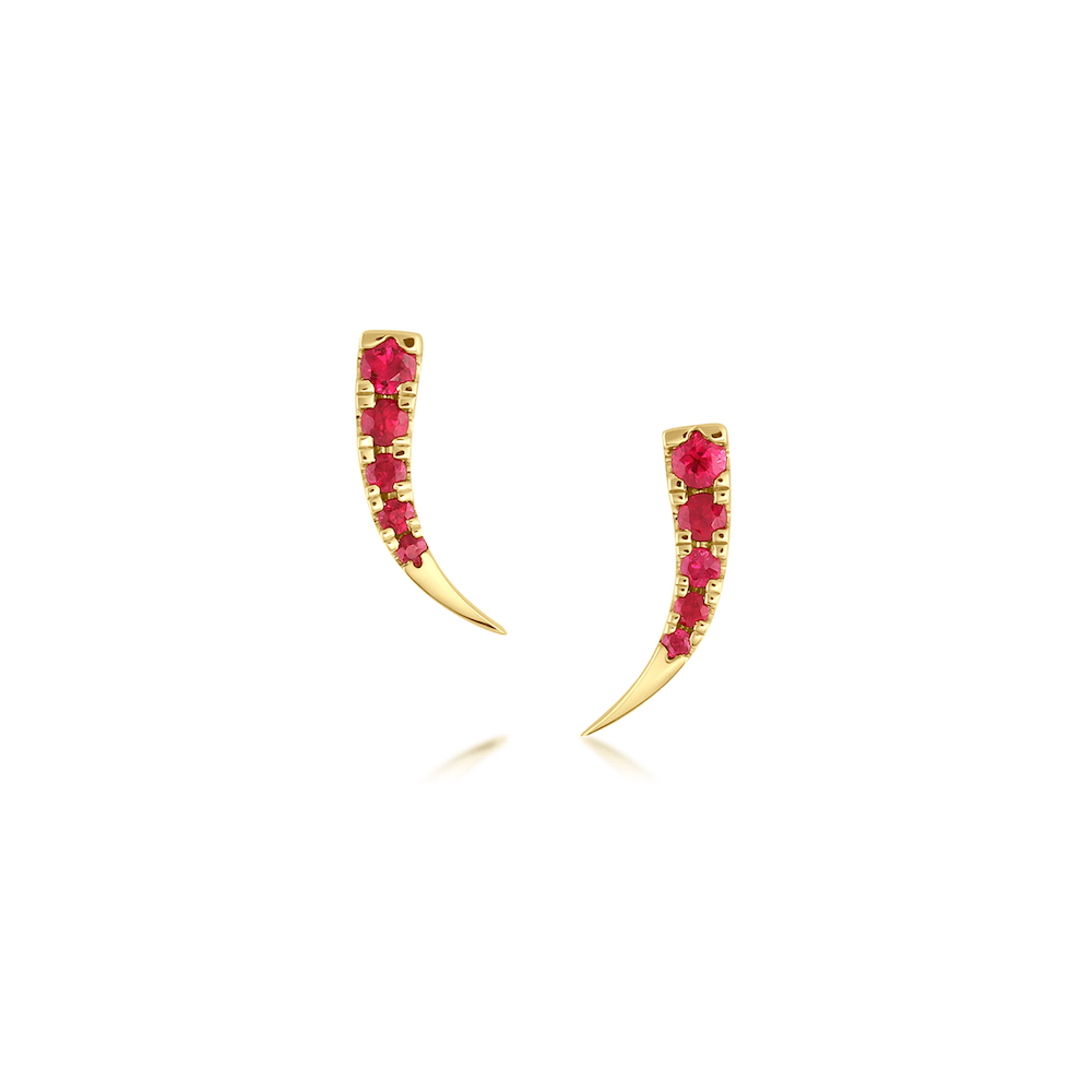 Marrow Fine Jewelry Ruby Ear Crawlers
