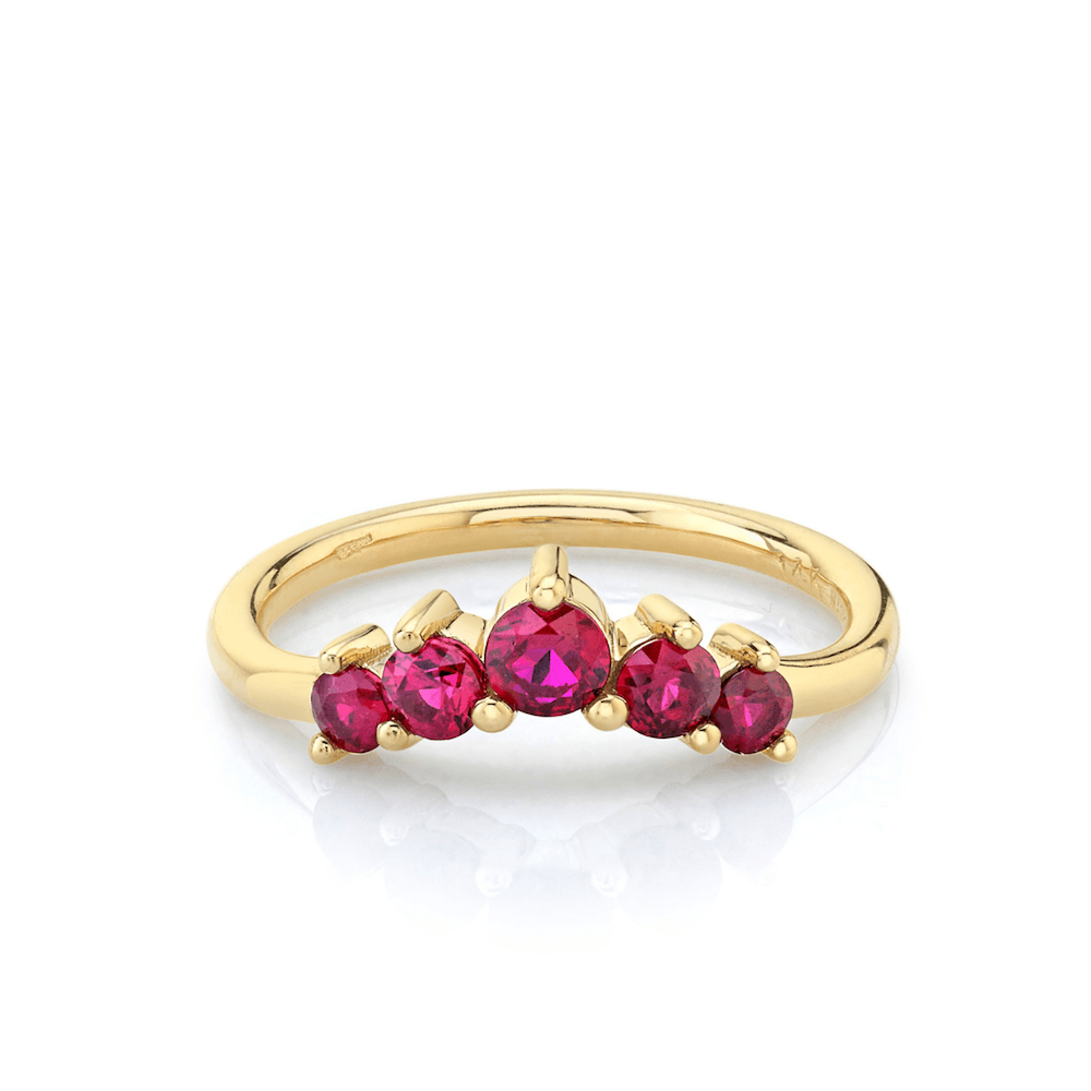 Marrow Fine Jewelry Ruby Headdress Stacking Jacket Ring