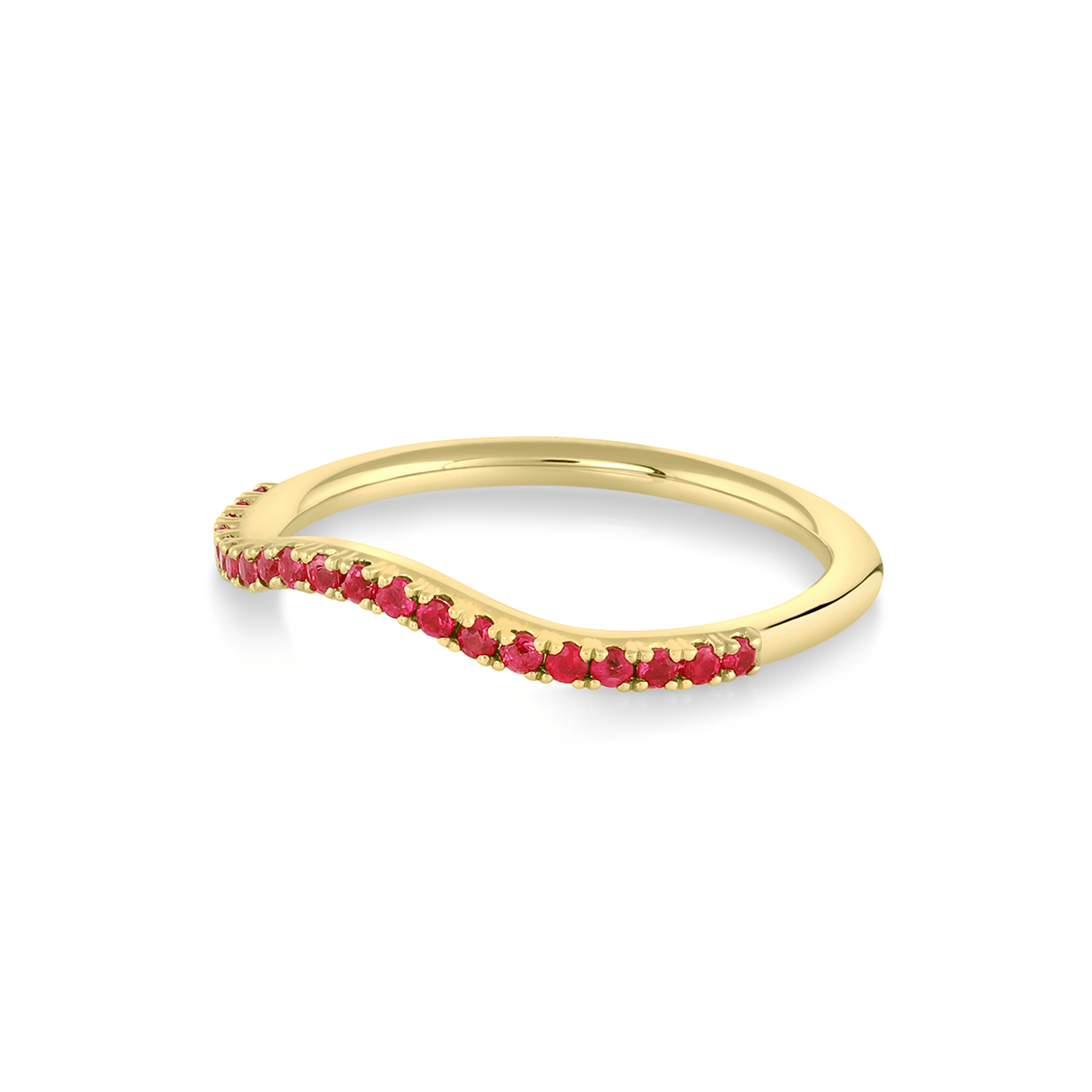 Marrow Fine Jewelry Ruby Simple Wave Stacking Band
