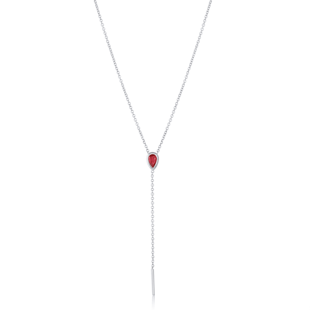 Marrow Fine Jewelry Ruby Stillwater Lariat Layering Necklace