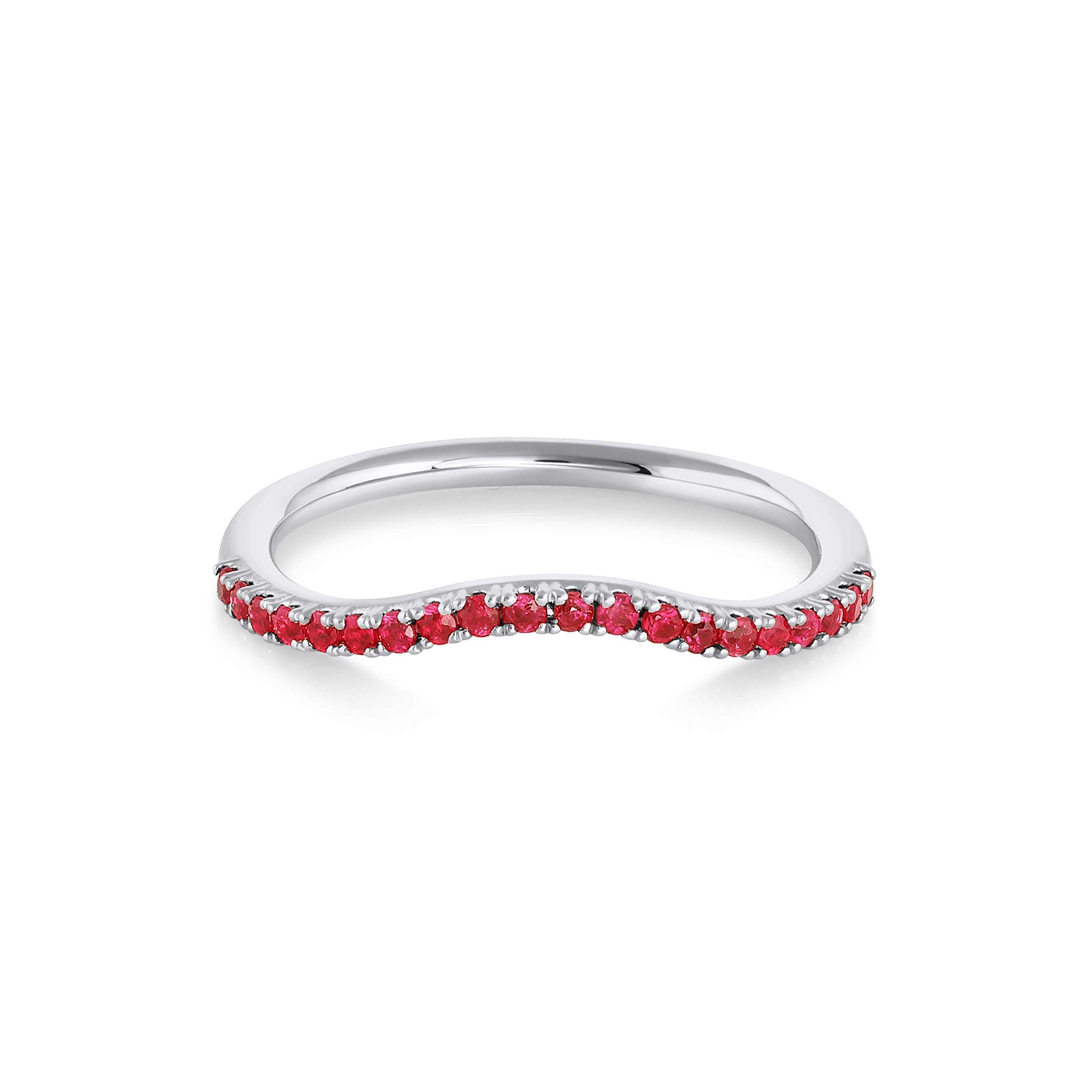 Marrow Fine Jewelry Ruby Simple Wave Stacking Band