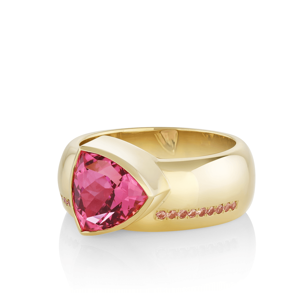 Marrow Fine Jewelry Tourmaline Trillion Cigar Band