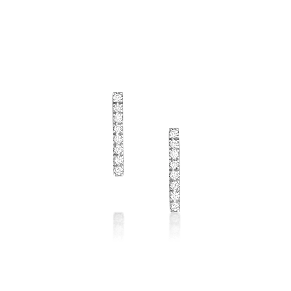 Marrow Fine Jewelry White Diamond Pavé Bar Studs
