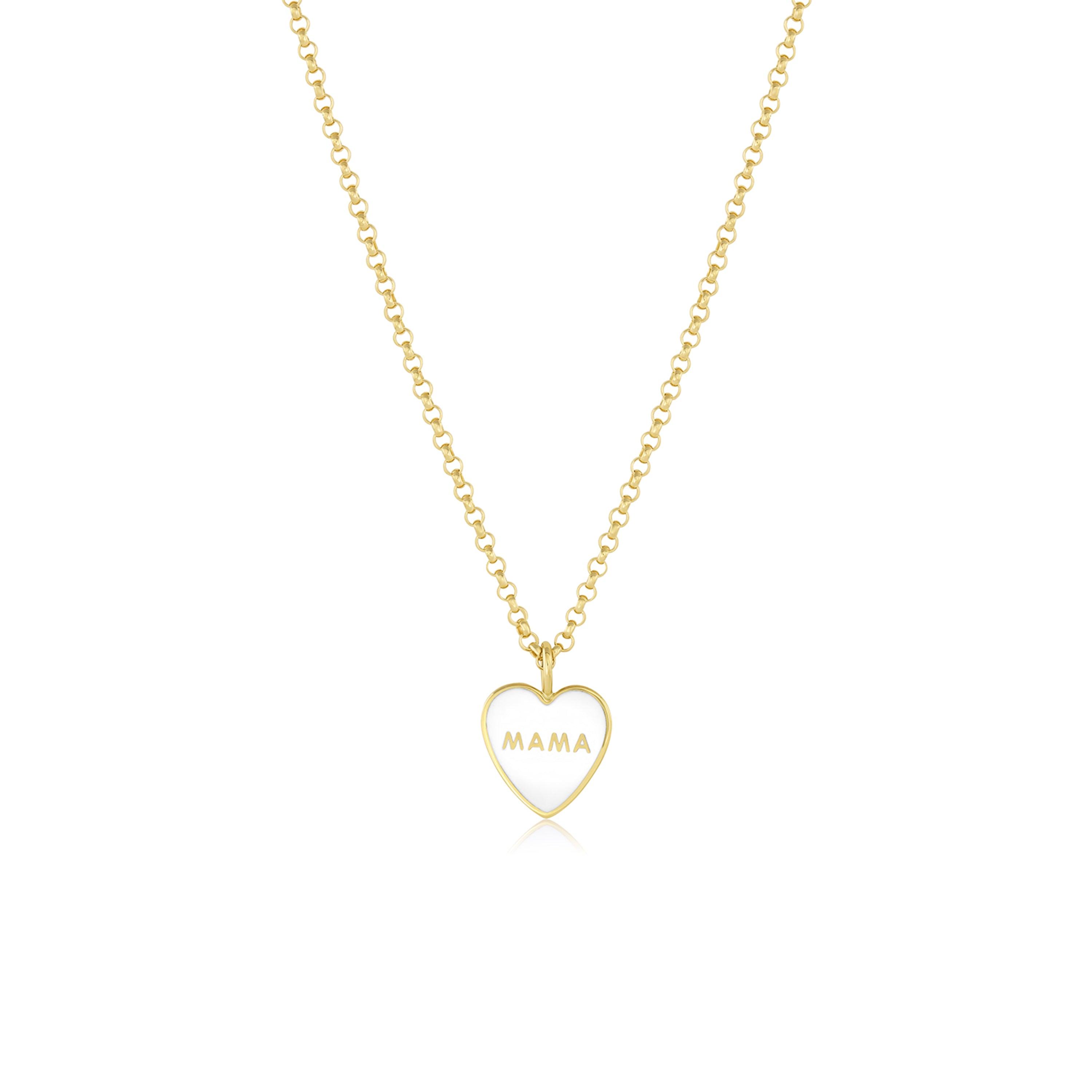 14K White Gold Heart Pendant