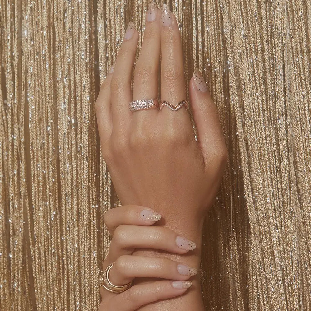 Marrow Fine Jewelry Dainty Squiggle Stacking Ring