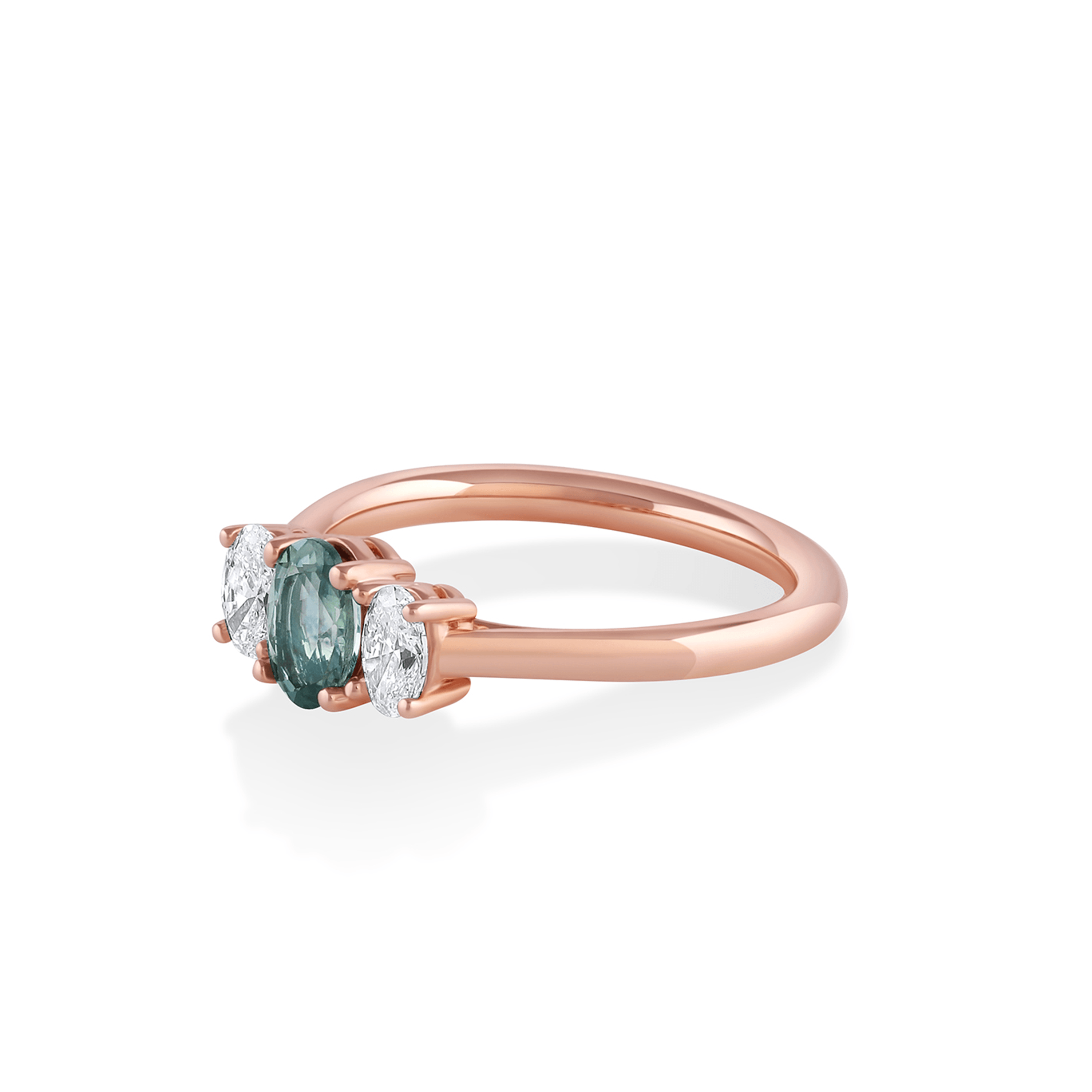 Marrow Fine Jewelry Montana Sapphire Three Stone Ring