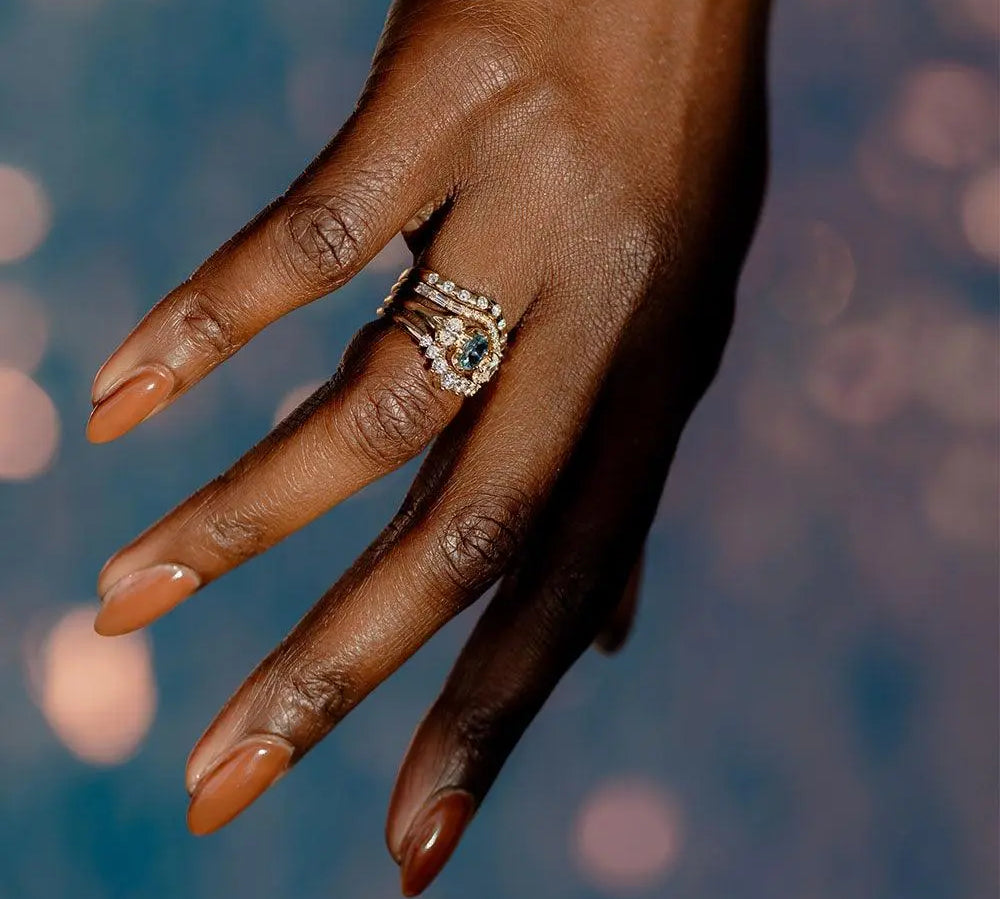 The Simone Sapphire Oval Engagement Ring - Marrow Fine