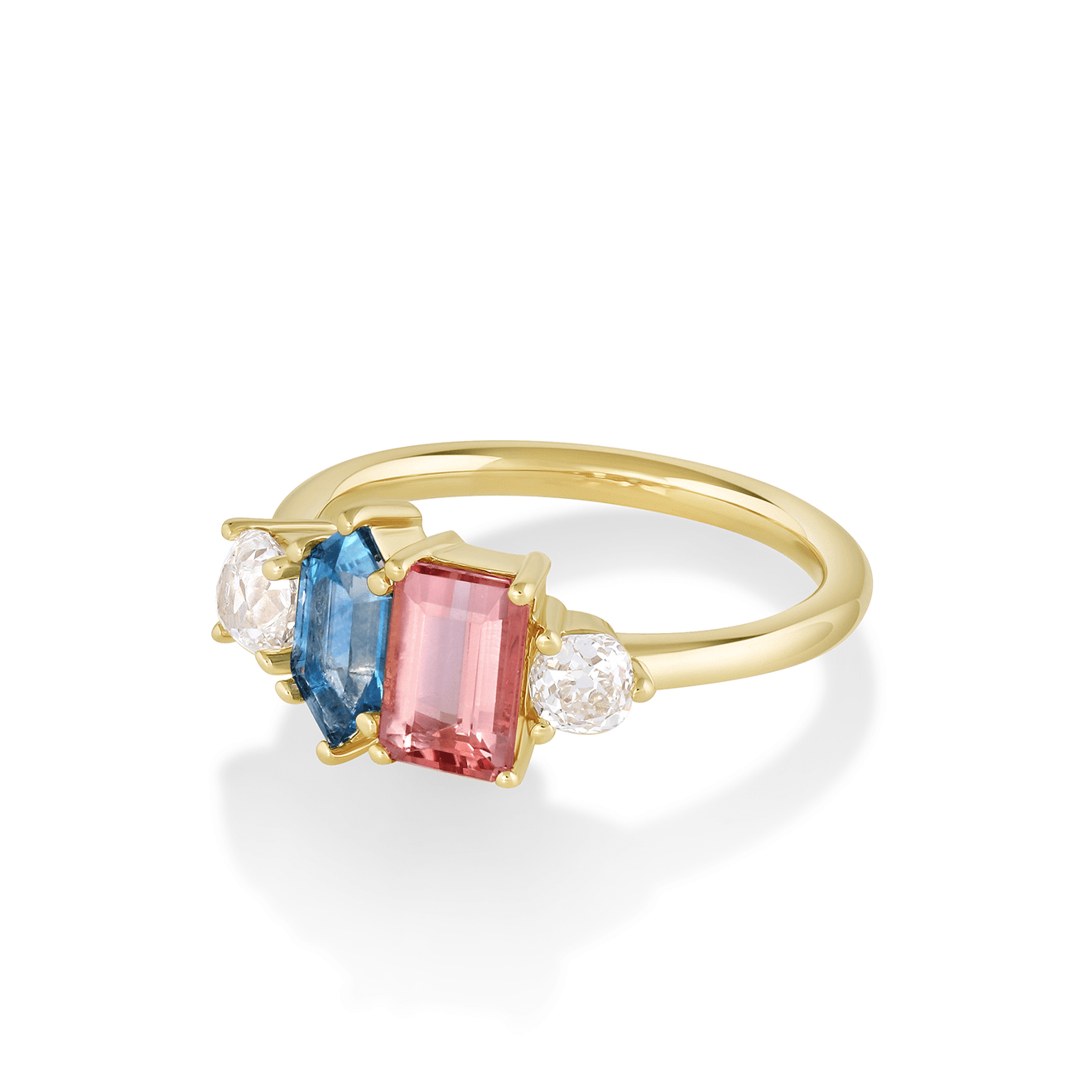 Marrow Fine Jewelry Topaz Linear Cluster Ring