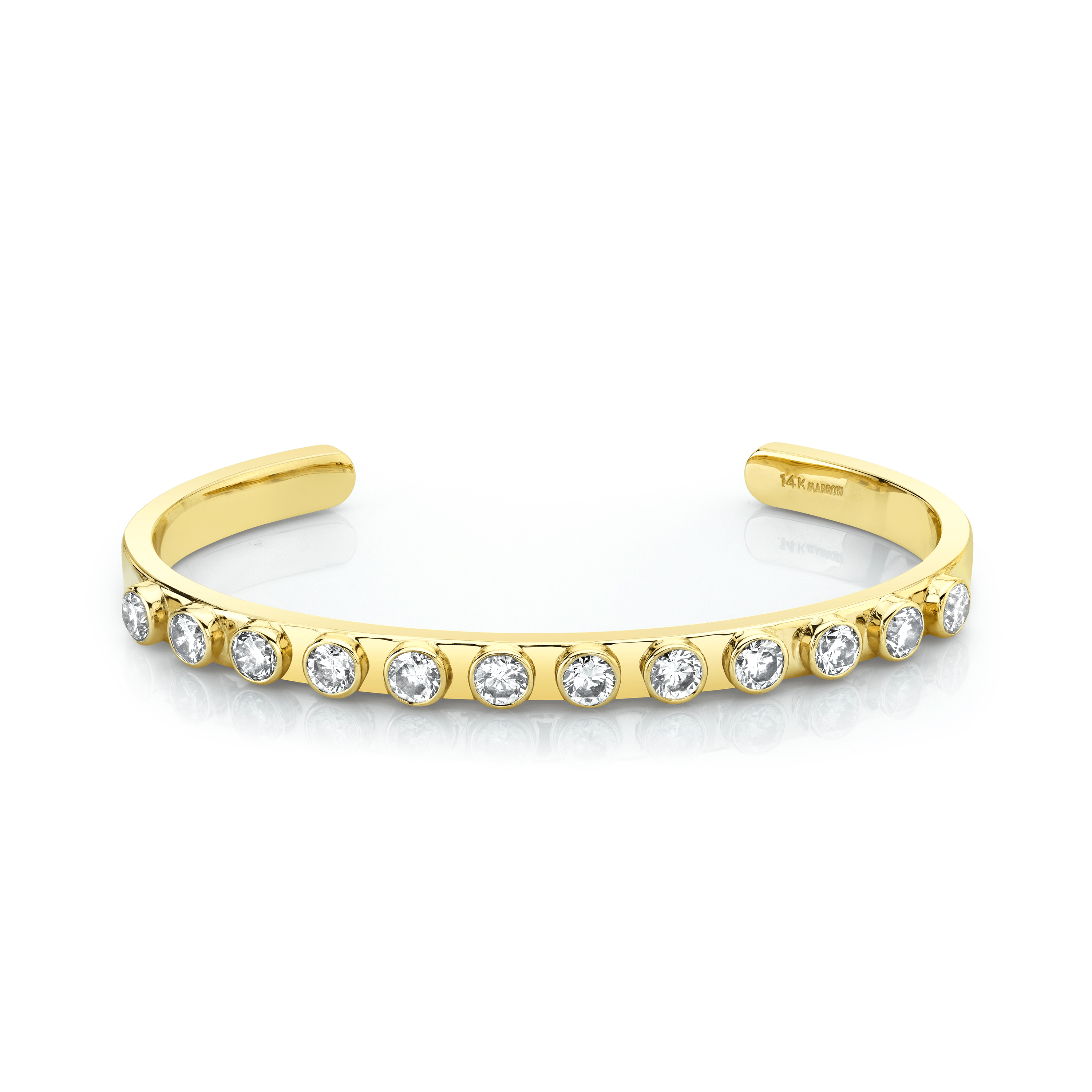 Marrow Fine Jewelry White Diamond Cuff Bracelet