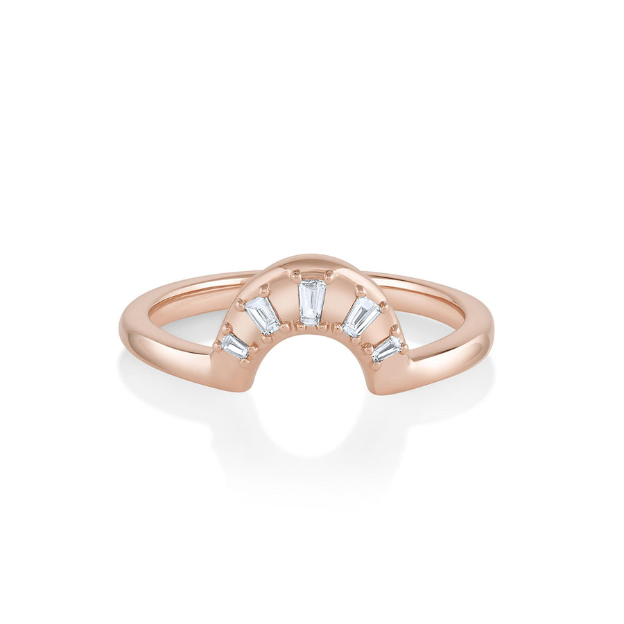 Marrow Fine Jewelry White Diamond Daphne Fan Band [Rose Gold]