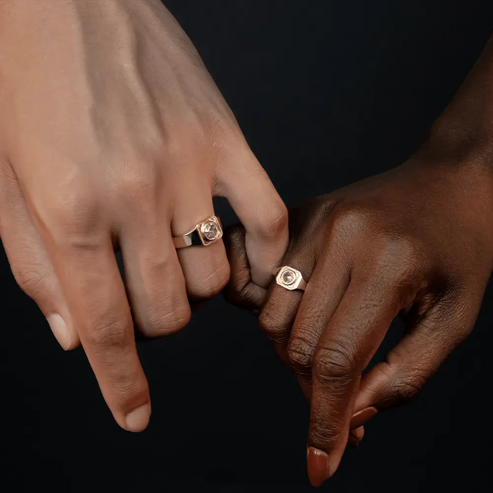 Men's Rose Cut Signet Ring - Marrow Fine