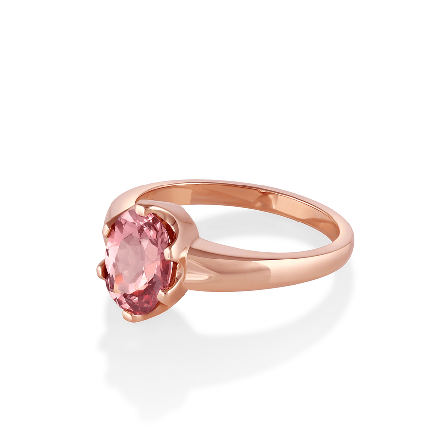 peachy garnet sybil engagement ring [rose gold]