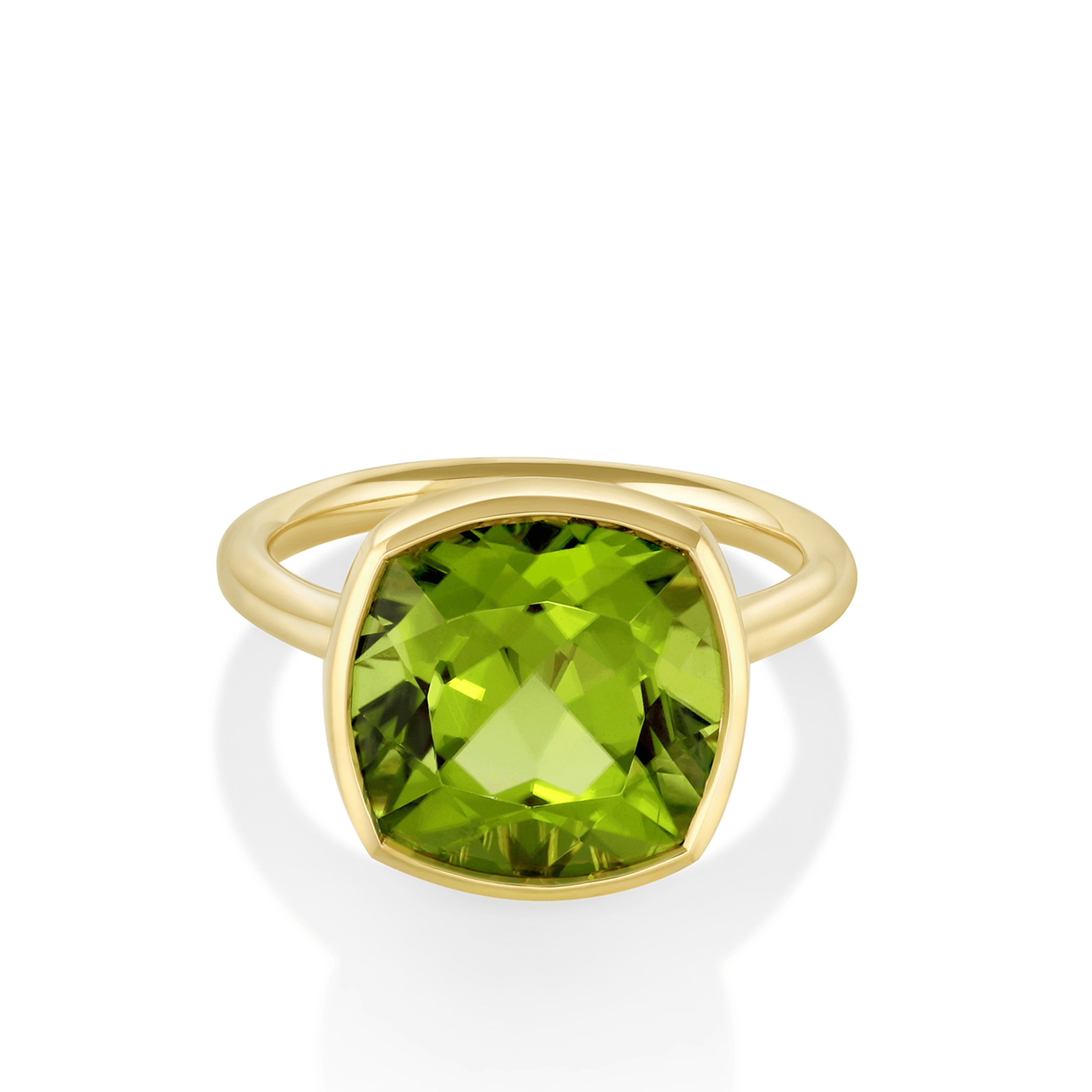 8.61ct Peridot Roxy Bezel Ring