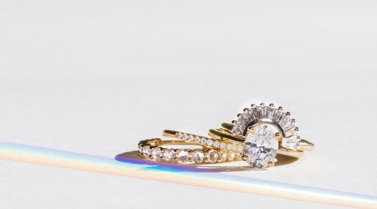 How to Stack: Oval Engagement Rings