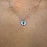 .15ct Diopside & White Diamond La Femme Amulet [on neck]