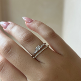 .35ct White Diamond Moonlight & Lovers Engagement Ring [on hand]