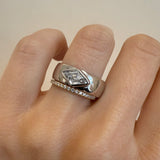 .53ct White Diamond Kite Cigar Band [on hand]
