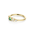 0.17ct Emerald, Opal and Diamond Kaleidoscope Ring side