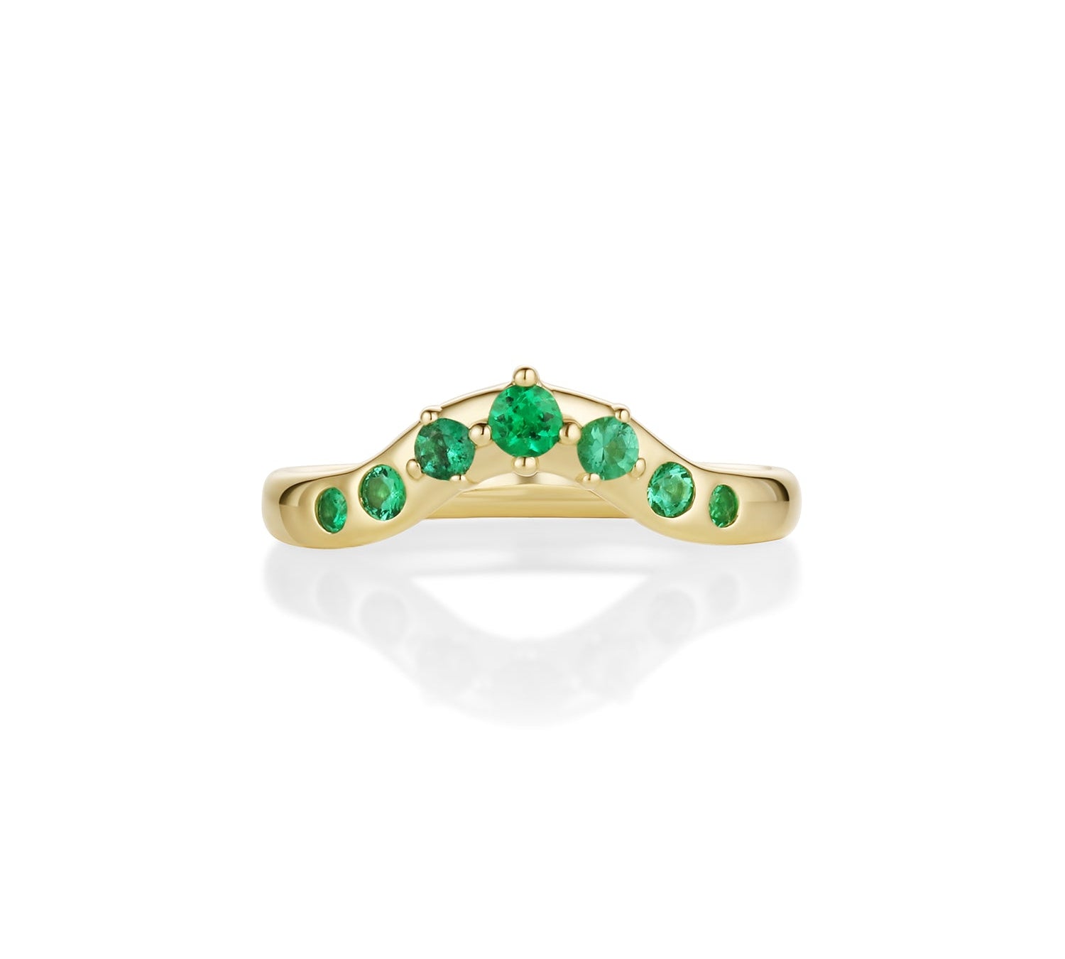 0.19ctw Emerald Tracer Band Marrow Fine