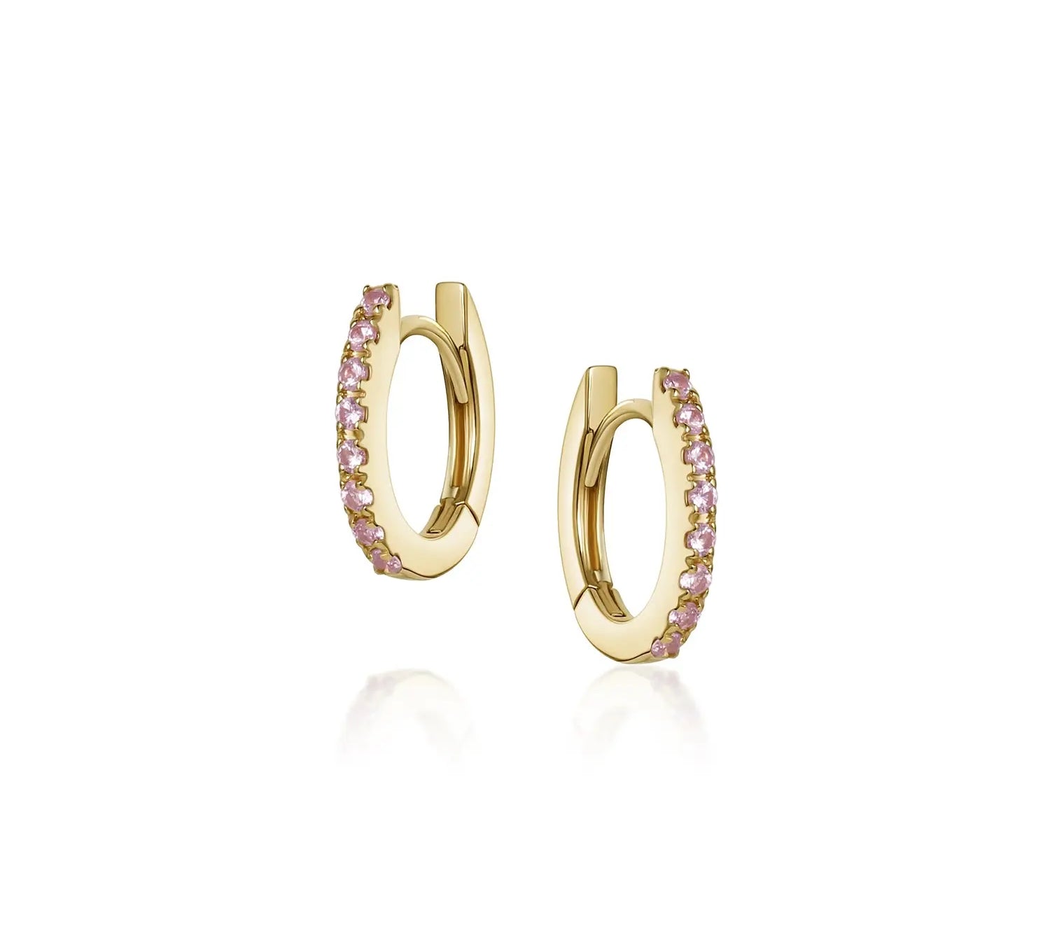 0.27ctw Pink Sapphire Hoops Marrow Fine