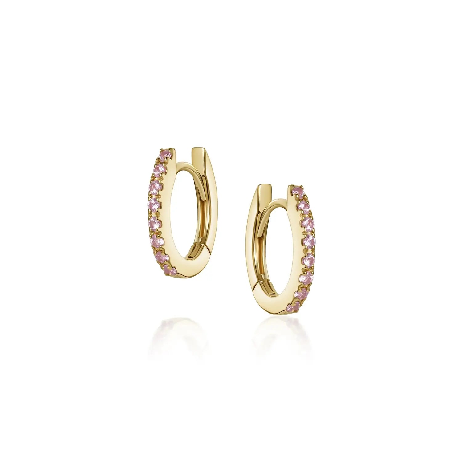 0.27ctw Pink Sapphire Hoops Marrow Fine