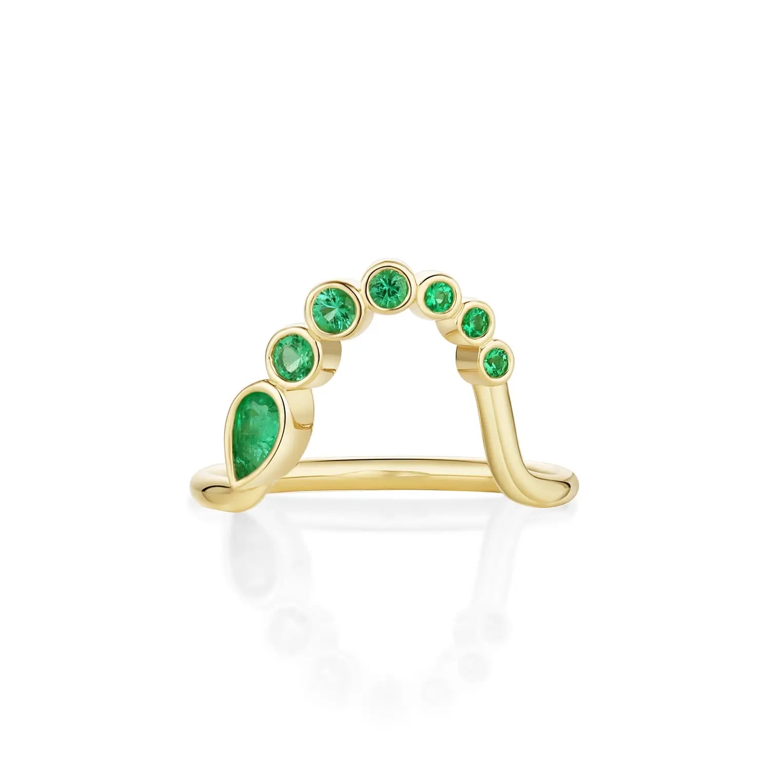 0.30ctw Emerald Lucy Wave Band Marrow Fine