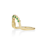 0.30ctw Emerald Lucy Wave Band Marrow Fine