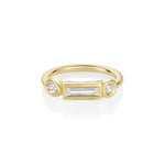 0.33ctw White Diamond Baguette, Cushion & Marquise Linear Band Marrow Fine