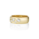 0.33tcw Rose Cut Tessera Band side view