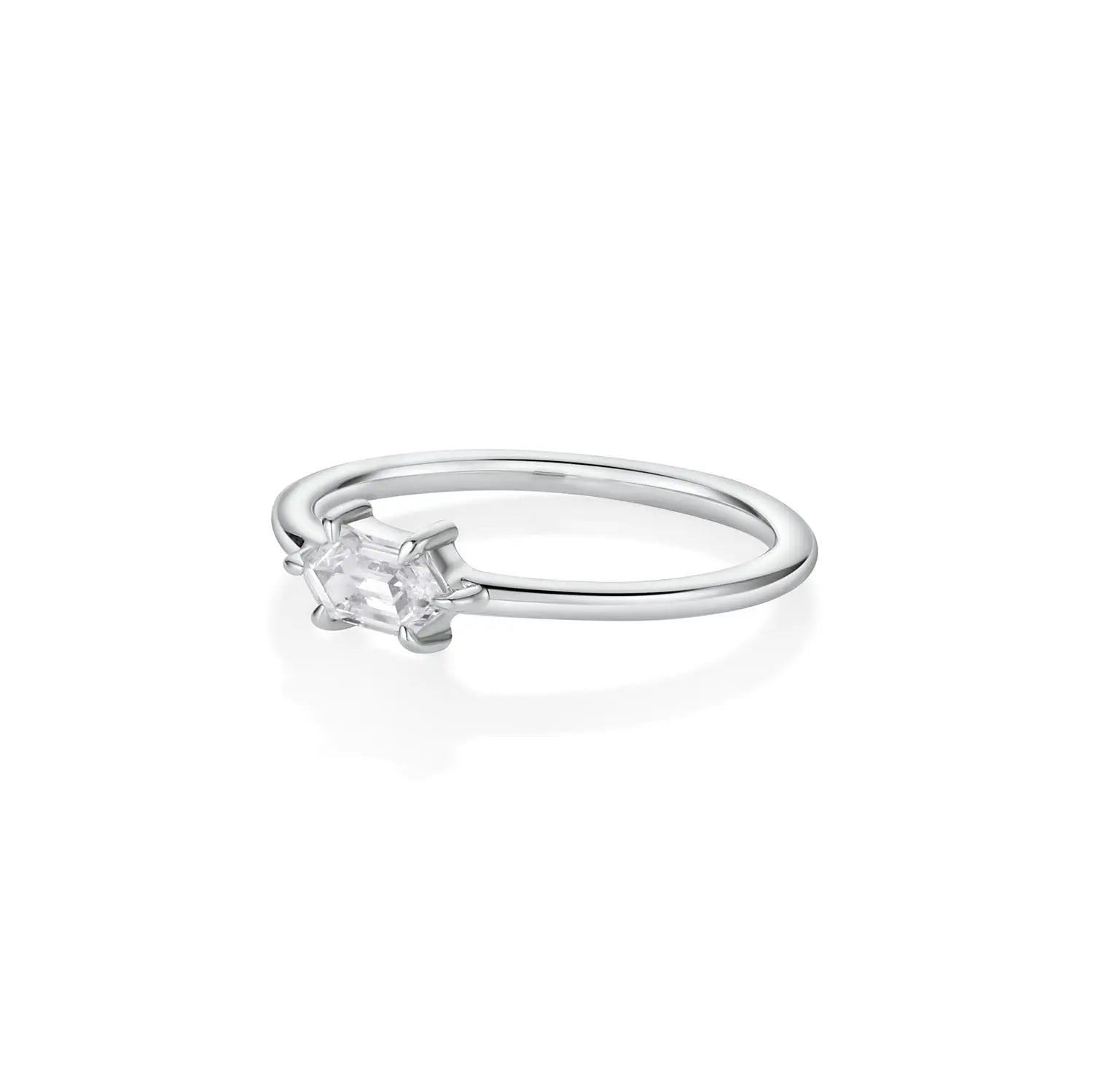 .37ct Mini Bullet Diamond Ring side view