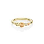 0.37ct Montana Sapphire Hexagon Linear Band [Yellow Gold]