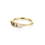 0.37ct Watermelon Tourmaline, Sapphire, Tourmaline and Diamond Kaleidoscope Ring side