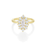 0.42ct Diamond Moval Petals Ring [yellow gold]