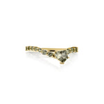 0.43ct Montana Sapphire and Sapphire Simple Wave Ring