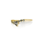 0.43ct Montana Sapphire and Sapphire Simple Wave Ring side