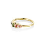 0.44ct Watermelon Tourmaline, Sapphire, Tourmaline and Diamond Kaleidoscope Ring side
