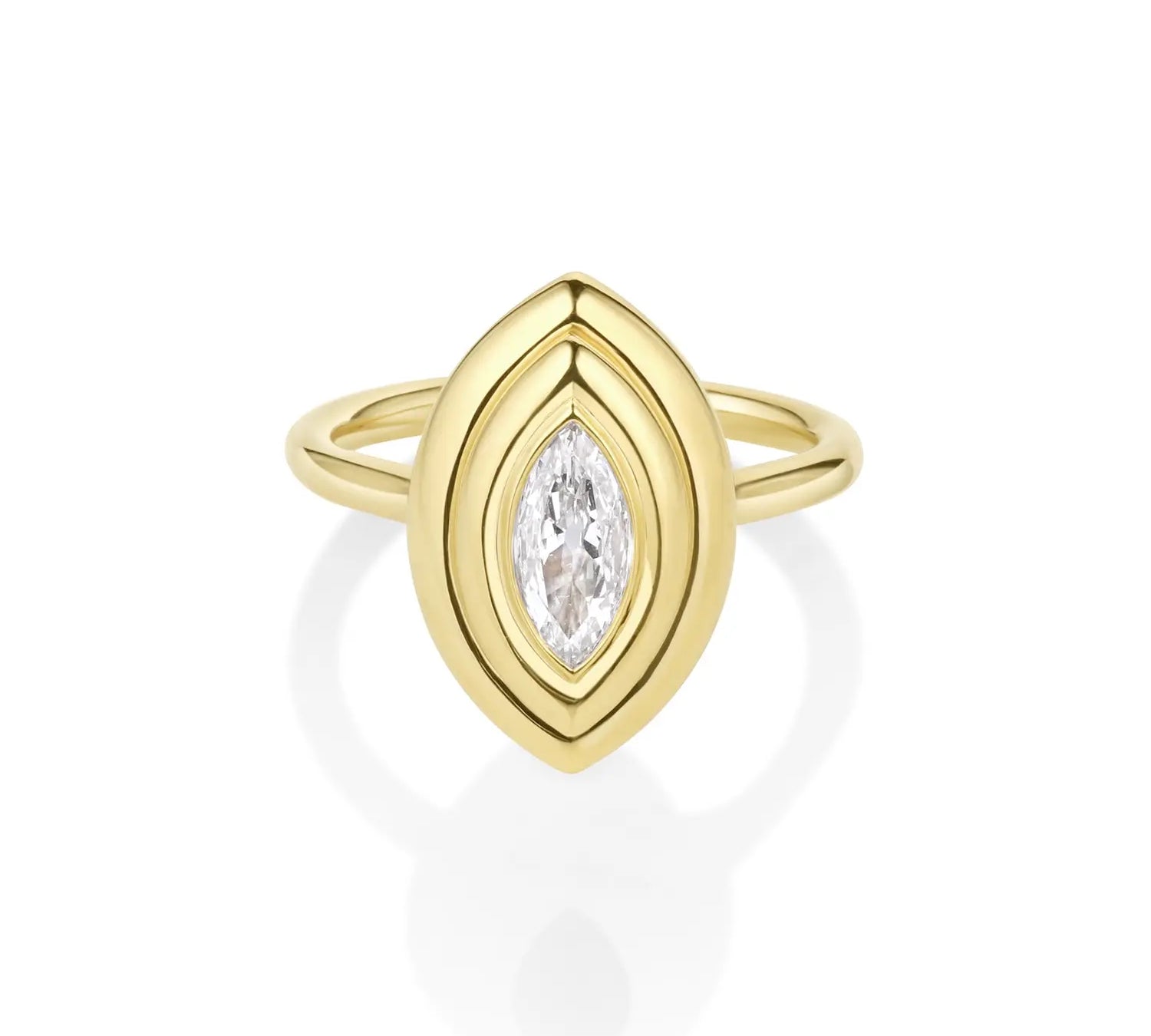 0.45ct In Orbit Marquise Diamond Ring
