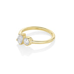 0.51ct Pear & 0.22ct Round Diamond Chloe [side view]