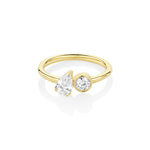 0.51ct Pear & 0.22ct Round Diamond Chloe [flat lay]